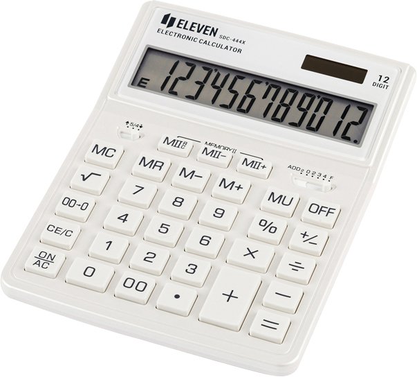 Бухгалтерский калькулятор Eleven SDC-444X-WH (белый)