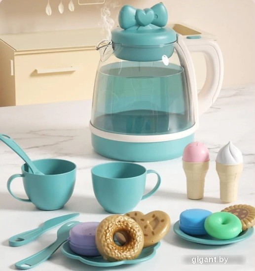 Набор игрушечной посуды Sharktoys Чайный 460000001 (голубой)