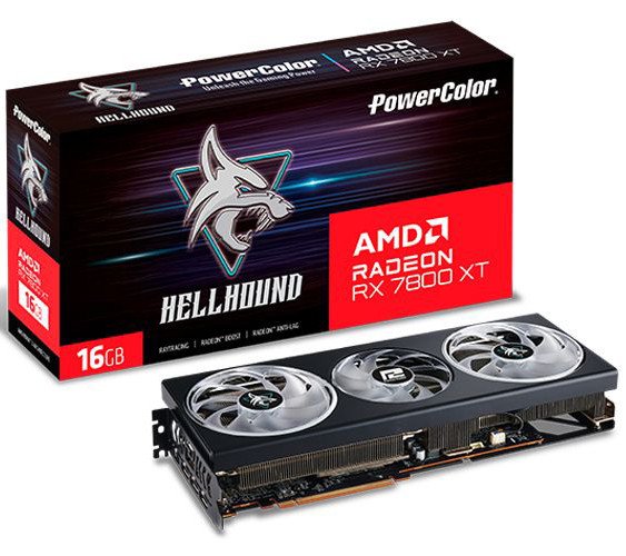 Видеокарта PowerColor Hellhound AMD Radeon RX 7800 XT 16GB GDDR6 RX 7800 XT 16G-L/OC
