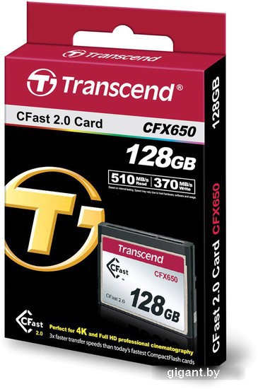 Карта памяти Transcend CFX650 CompactFlash 128GB
