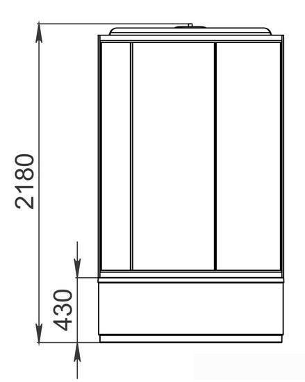 Душевая кабина Domani-Spa Simple 110 High (белый/прозрачное стекло)