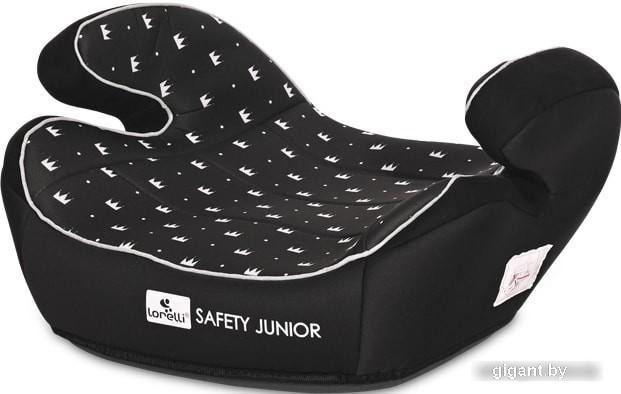 Детское сиденье Lorelli Safety Junior Fix (черный, короны)
