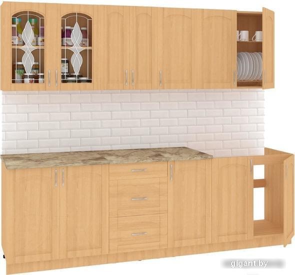 Кухня Кортекс-мебель Корнелия Ретро 2.5м (ольха/мадрид)