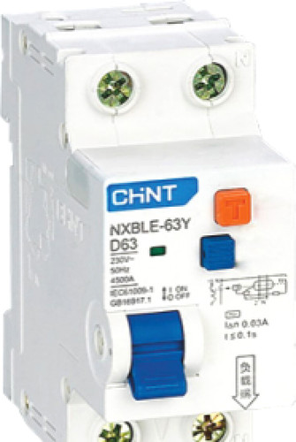 Дифференциальный автомат Chint NXBLE-63Y 1P+N 16А 10mA AС С 4.5kA 105524